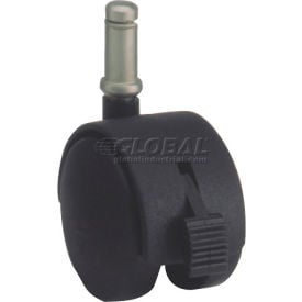 Algood Dual Disc Series Chair Caster with Nylon Locking Wheel 03T4-050-437SX7/8-B - Stem Type E