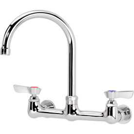 Krowne 12-801L - Commercial Series 8"" Center Wall Mount Faucet 6"" Gooseneck