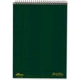 Esselte® Gold Fibre Notebook 8-1/2"" x 11-3/4"" Wide Ruled Green Cover 70 Sheets/Pad