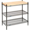 Nexel® 3 Shelf Black Epoxy Wire Shelving Display Unit Starter 36""W x 18""D x 34""H