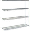 Nexel® 4 Shelf Nexelon® Blue Wire Shelving Unit Add On 54""W x 18""D x 86""H