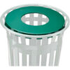 Global Industrial™ Steel Flat Lid For 36 Gallon Trash Can Green