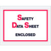 Full Face SDS Envelopes ""Safety Data Sheet Enclosed"" Print 5""L x 6-1/2""W Clear 1000/Pack