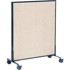 Interion® Mobile Office Partition Panel 36-1/4""W x 45""H Tan