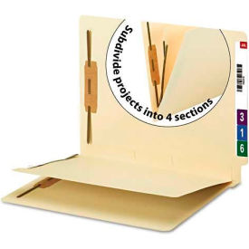 Smead® Manila End Tab Classification Folder 1 divider Straight Cut Tab 50/BX