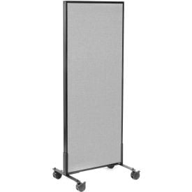 Interion® Mobile Office Partition Panel 24-1/4""W x 63""H Gray