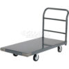 Global Industrial™ Steel Deck Platform Truck 48 x 24 1400 Lb. Capacity 5"" Rubber Casters
