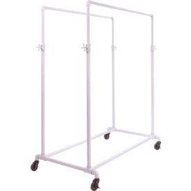 Econoco Pipeline Adjustable Gloss White Double Hangrail Ballet Bar Rack
