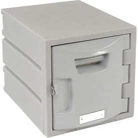 Remcon Plastics 1-Tier 1 Door Modular Plastic Locker 12""W x 15""D x 12""H Gray Assembled