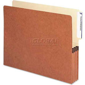 Smead® 3-1/2"" Accordion Expansion Front Pockets 1/3 Tab Ltr Manila/Redrope 10/Box