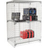 Global Industrial™ 1-Tier 2 Door Wire Mesh Security Locker 48""Wx24""Dx72""H Gray Unassembled