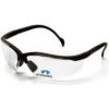 V2 Readers® Safety Glasses Clear +2.5 Lens  Black Frame