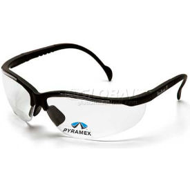 V2 Readers® Safety Glasses Clear +2.5 Lens  Black Frame