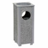 Global Industrial™ Stone Panel Trash Sand Urn Gray 2-1/2 Gallon 10-1/4"" Square x 24""H
