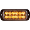 Buyers 4.5"" Amber Thin Mount Rectangular Strobe Light With 12 LED - 8892600
