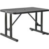 Global Industrial™ 4' Rectangular Steel Outdoor Table Expanded Metal Black
