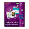 Avery® Clip Style Photo ID Badge Holders Horizontal 3"" x 4"" 100/Box
