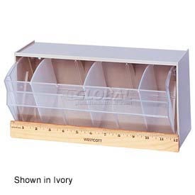 Quantum Dividable Tip Out Bin QTB410 11-7/8 x 5-1/4 x 5-15/16 White