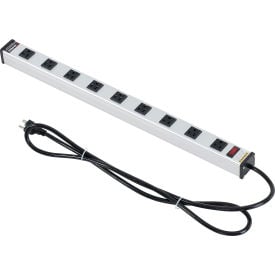 Global Industrial™ Power Strip 9 Outlets 15A 25""L 6' Cord