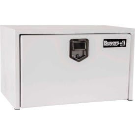 Buyers Steel Underbody Truck Box w/ Stainless Steel Rotary Paddle - White 18x18x24 - 1702200