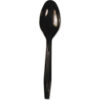 Boardwalk® FLPSTSB Full Length Teaspoons Polystyrene Black 1000/Carton