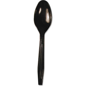 Boardwalk® FLPSTSB Full Length Teaspoons Polystyrene Black 1000/Carton