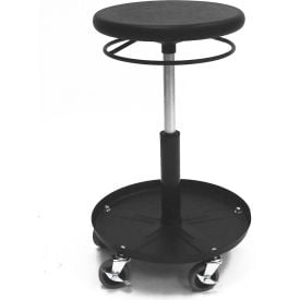 ShopSol Round Welding Stool with Tray - 19.5"" to 26.5""H Adjustment