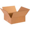 Global Industrial Flat Cardboard Corrugated Boxes 14""L x 14""W x 5""H Kraft