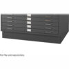 Safco® Closed Flat File Cabinet Base For 4996 and 4986 46-3/8""W Black