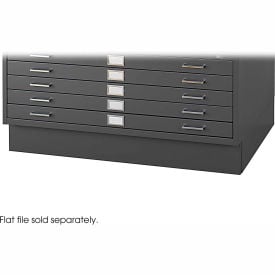 Safco® Closed Flat File Cabinet Base For 4996 and 4986 46-3/8""W Black