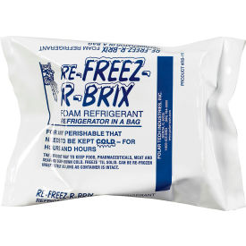 Re-Freez-R-Brix™ Cold Bricks 15 Oz. 4-1/2""L x 4""W x 1-1/2""H White/Blue 12/Pack