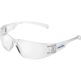 Global Industrial™ Frameless Safety Glasses Scratch Resistant Clear Lens