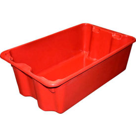 Molded Fiberglass Nest and Stack Tote 780508 - 24-1/4"" x 14-3/4"" x 8"" Red