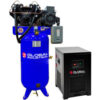 Global Industrial™ Two Stage Piston Air Compressor w/Dryer 10 HP 80 Gal 1 Phase 230V