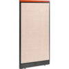 Interion® Deluxe Electric Office Partition Panel 36-1/4""W x 65-1/2""H Tan