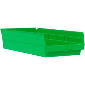 Akro-Mils Plastic Nesting Storage Shelf Bin 30158 - 8-3/8""W x 17-7/8""L x 4""H Green
