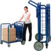 Global Industrial™ Fold-A-Way Stock Cart w/2 Shelves 750 lb. Cap 38""L x 28""W x 39""H Blue