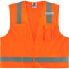 Ergodyne GloWear 8249Z-S Hi-Vis Surveyors Vest Class 2 Economy Single Size 5XL Orange