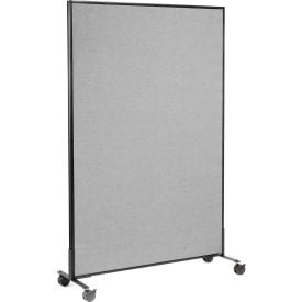 Interion® Mobile Office Partition Panel 48-1/4""W x 75""H Gray