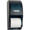 Global Industrial™ Plastic Standard Double Toilet Tissue Dispenser Two 5-1/4"" Rolls Gray