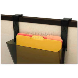 deflect-o 391404 Plastic Partition Brackets Set of Two Black