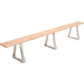 Global Industrial™ Locker Room Bench Hardwood With Trapezoid Legs108 x 9-1/2 x 17