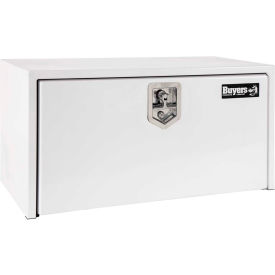 Buyers Steel Underbody Truck Box w/ Stainless Steel T-Handle - White 18x18x24 - 1702400