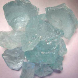 Hiland Fire Glass RGLASS-AQ 1/2"" to 1"" Dia. Recycled Aqua 10 Lbs