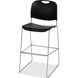 Lorell® Bistro Stack Chair - Black