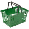 Good L ® Standard Plastic Shopping Basket with Plastic Handle 20 Liter 17""L x 12""W x 9""H Green