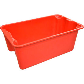 Molded Fiberglass Toteline Nest and Stack Tote 780408 - 20-1/2"" x 12-7/8"" x 8"" Pkg Qty 10 Red