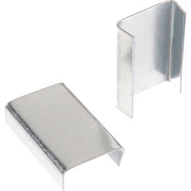 Pac Strapping Regular Duty Snap On Steel Strapping Seals 3/4"" Strap Width Black Pack of 1000