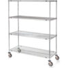 Metro® Super Erecta Shelf Truck w/4 Shelves 900 lb. Capacity 36""L x 24""W x 79""H Silver