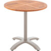 Global Industrial™ 27-1/2"" Round Outdoor Teakwood Caf Table Tan